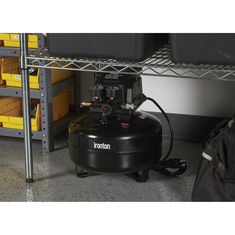 Ironton Oil-Free Pancake Air Compressor, 0.3 HP, 3 Gallons, 110 PSI gallery