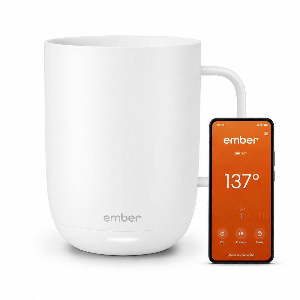 Ember Temperature Control Smart Mug 2, 14 Oz, App-Controlled 14 Ounces, White