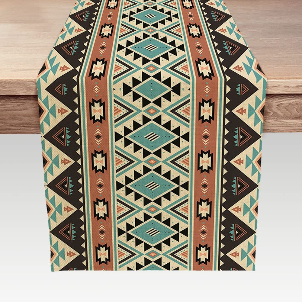 Boho Table Runner Southwestern Native Tribal American Ethnic Aztec Table Runners gallery