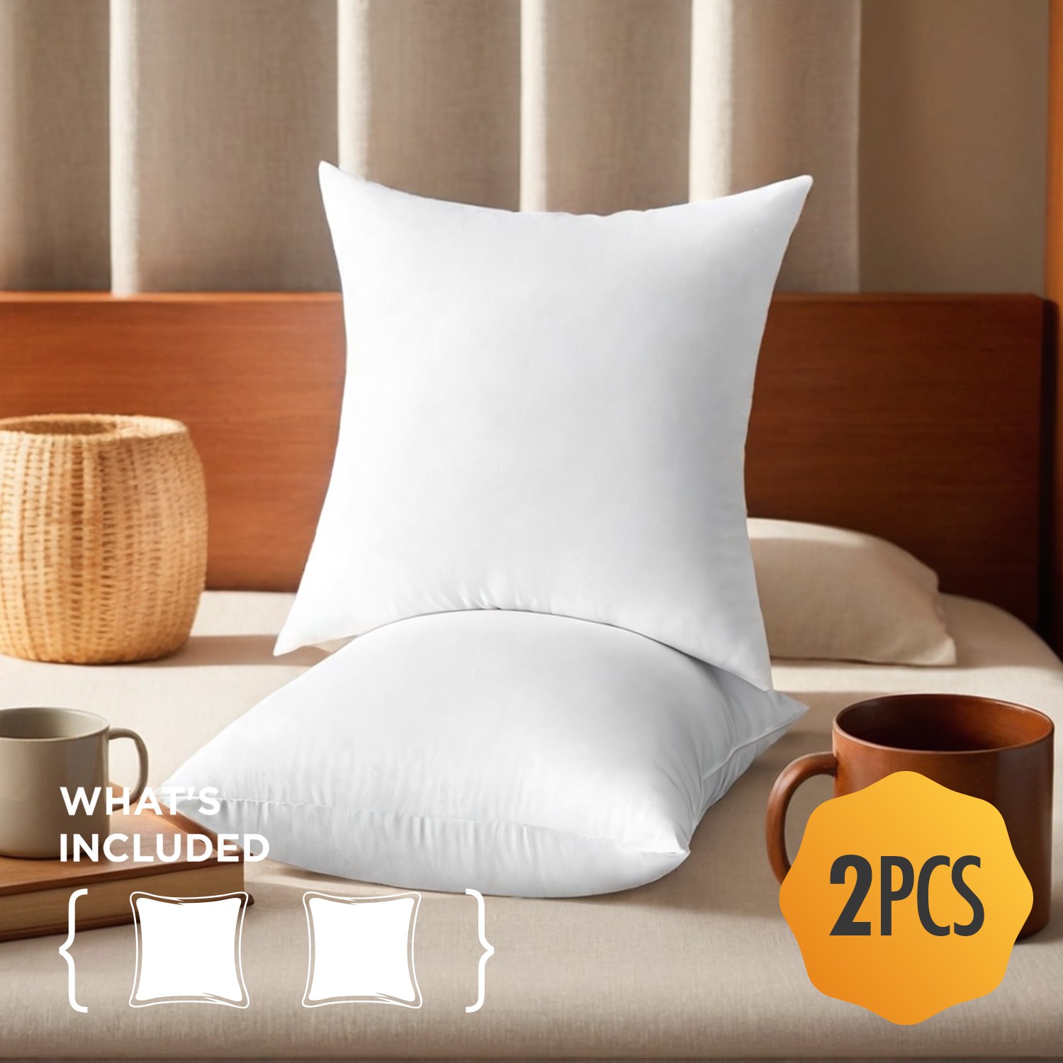 inserts. Filled with premium resilient polyester, they offer plush gallery