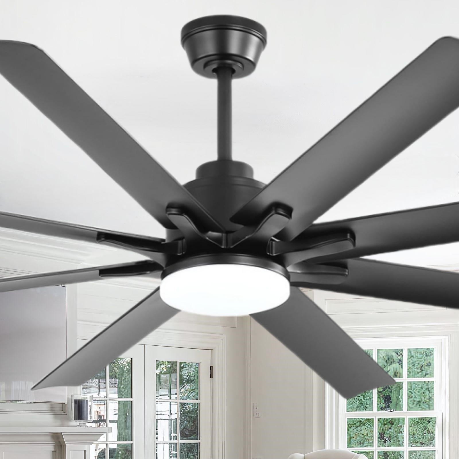 66in Work with Smart Life APP Ceiling Fan w/Light and Remote Timer Alexa/Google gallery