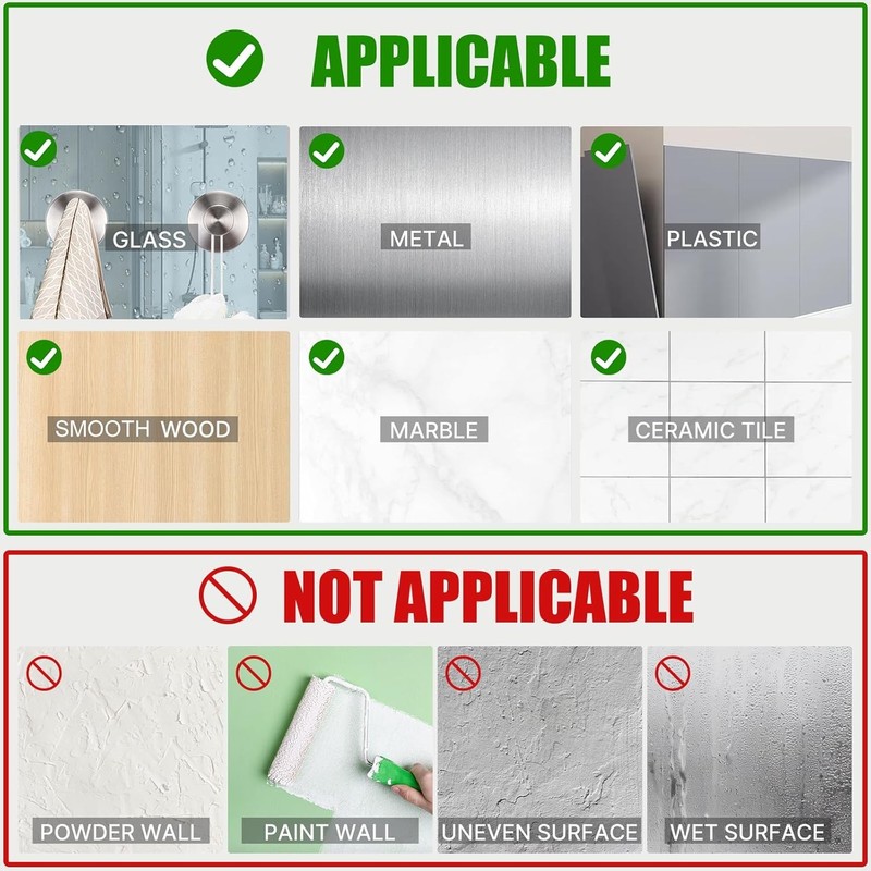 2/4/6 Pack Suction Cup Hooks, Stainless Steel No Drill Shower Hooks, Towel Hooks gallery