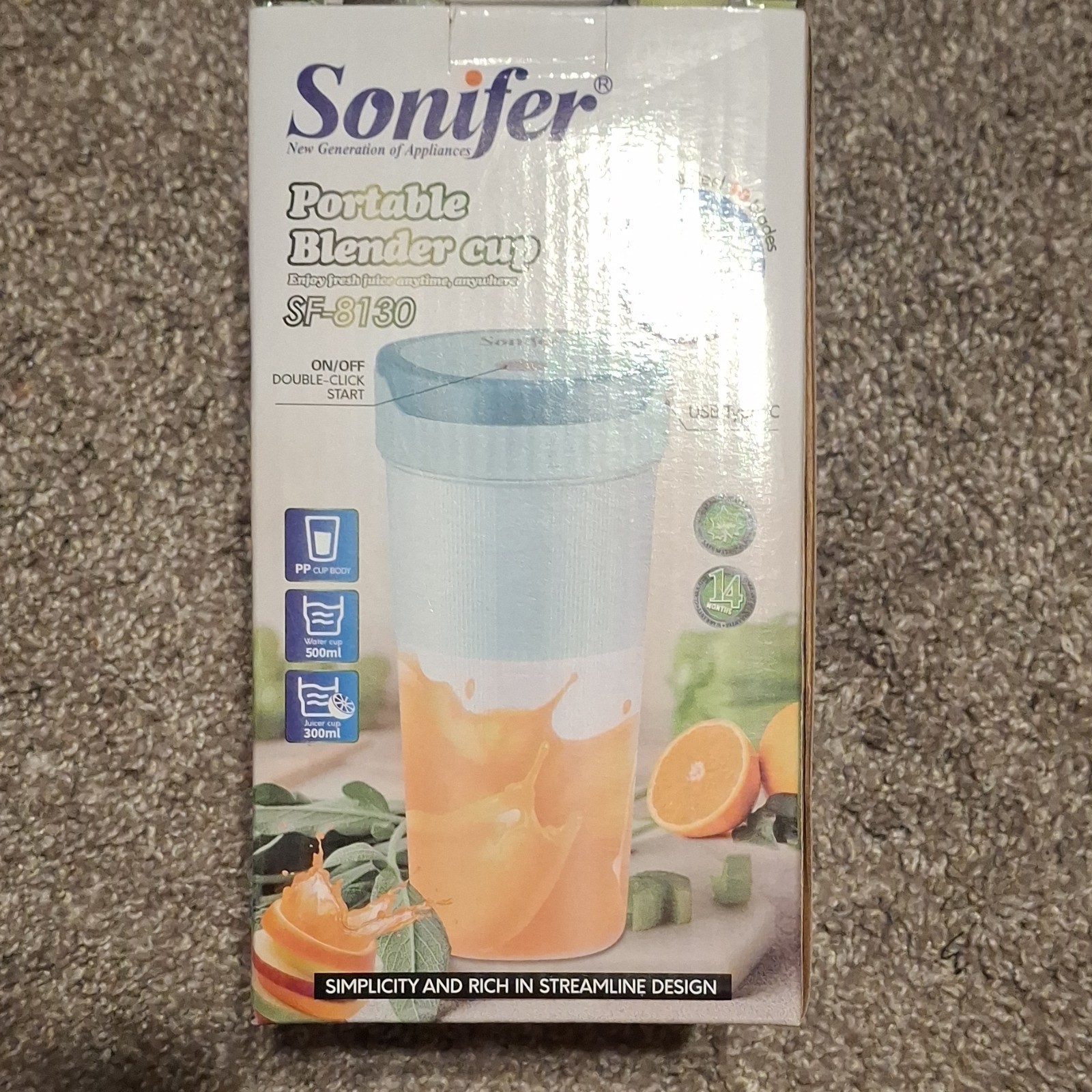 Sonifer SF-8130 Portable Blender Cup, USB Rechargeable, 1300ml, 6 Blades gallery