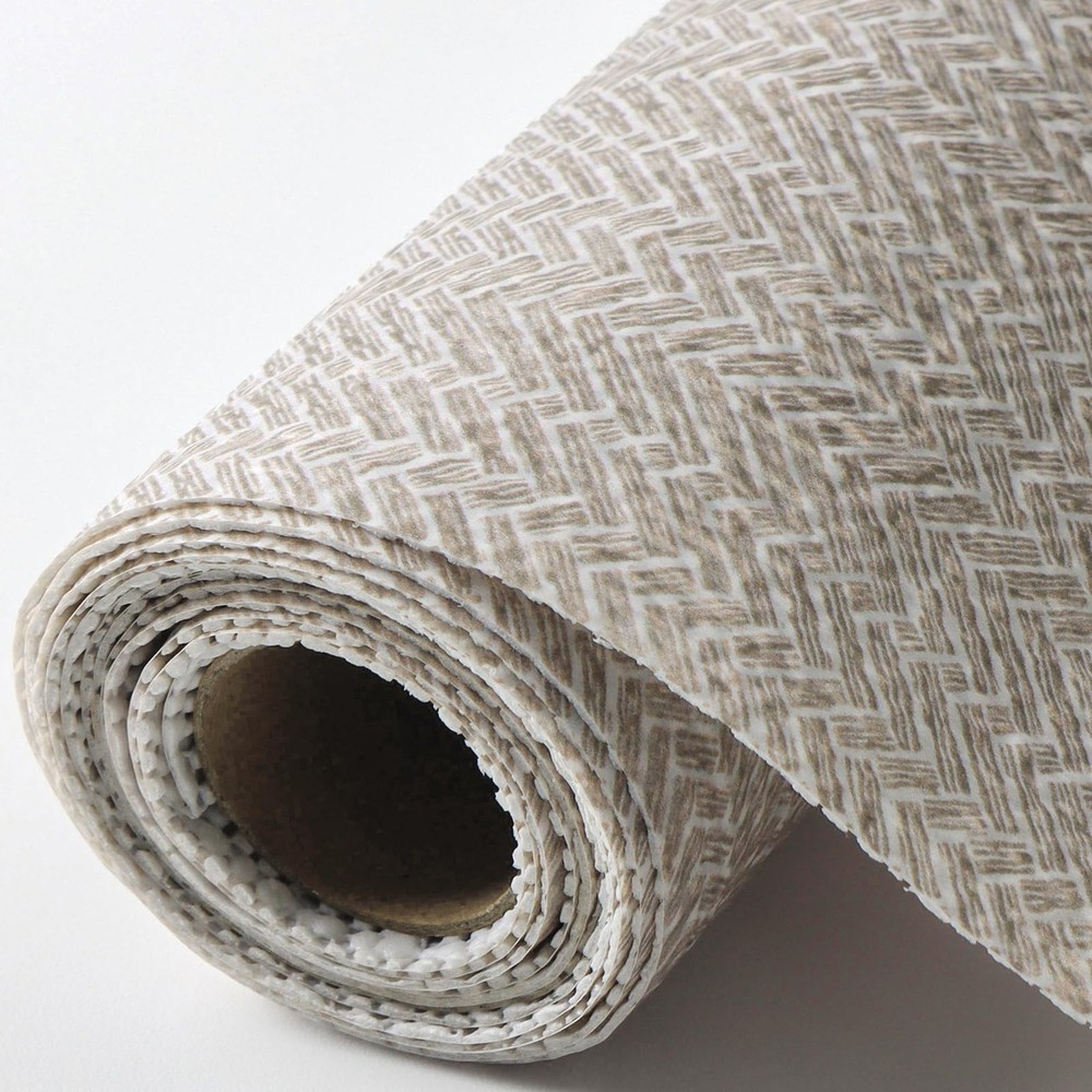 Beige Shelf Liner for Kitchen Cabinets Non-Adhesive Drawer Liner for Dresser ...