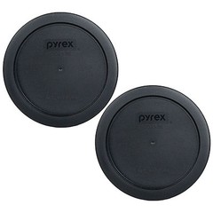 Pyrex 7201-PC 6″ Black Plastic Storage Cover Lid 2 Pack New for 4 Cup Glass Bowl
