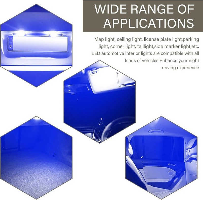 24 PCS LED Combination Kit, Interior Light Kit, Interior Replacement Bulb Blue gallery