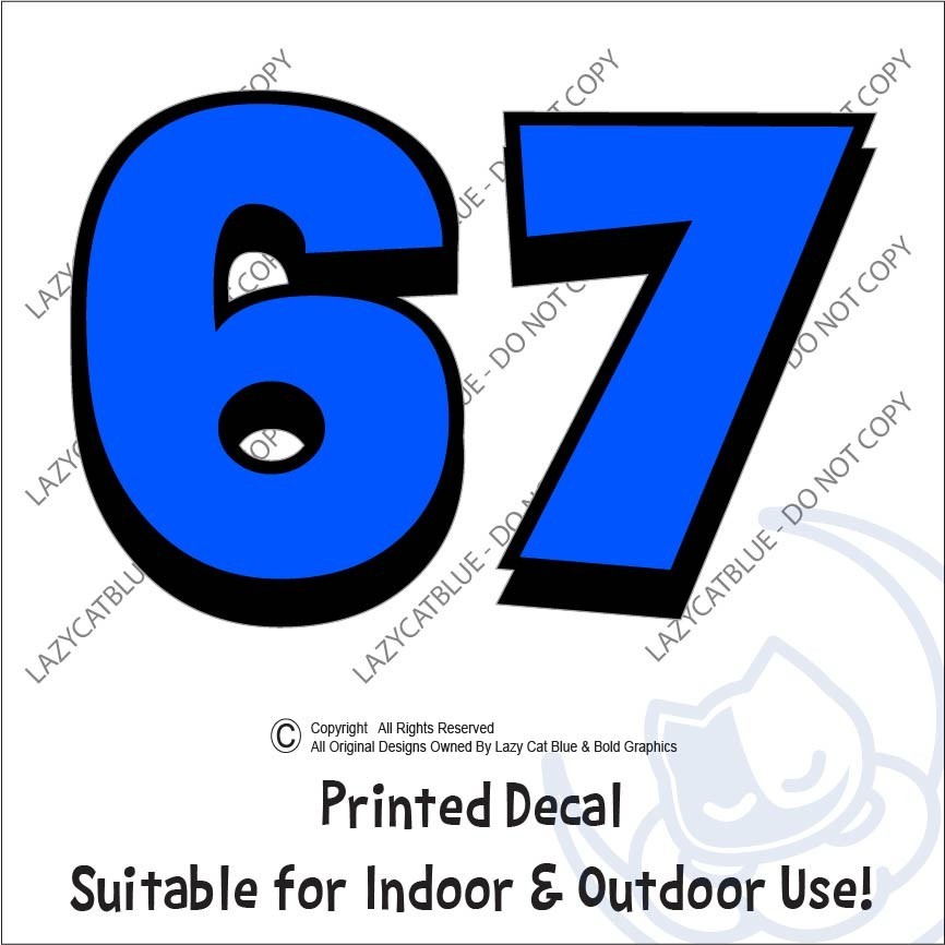 67 Decal Sticker Printed Die Cut Meme Trending Trend Post 6 7 Mid Beep Teen Gift gallery