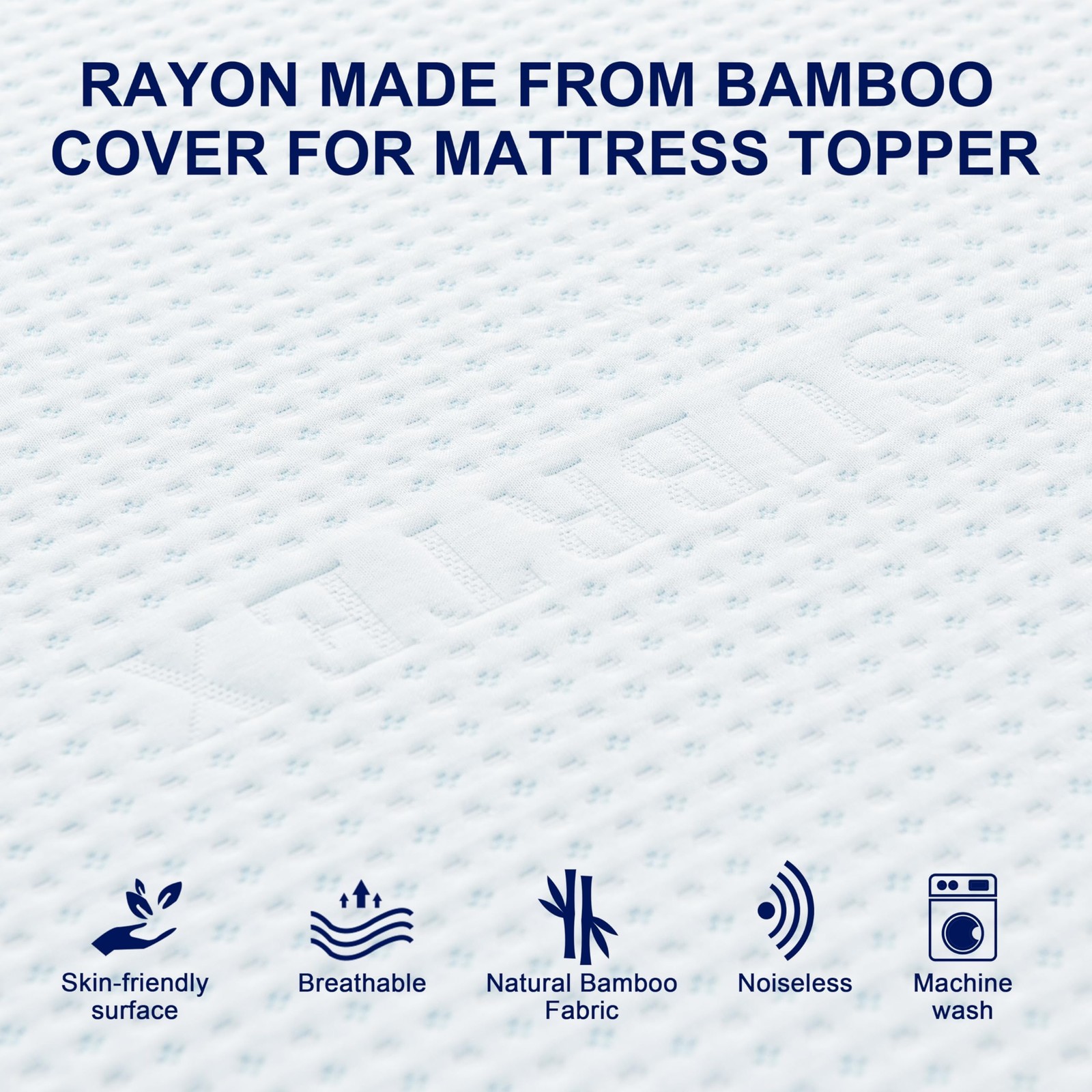 subrtex 3 Inch Mattress Topper Cover (Only Cover) Mattress Protector Bedding gallery