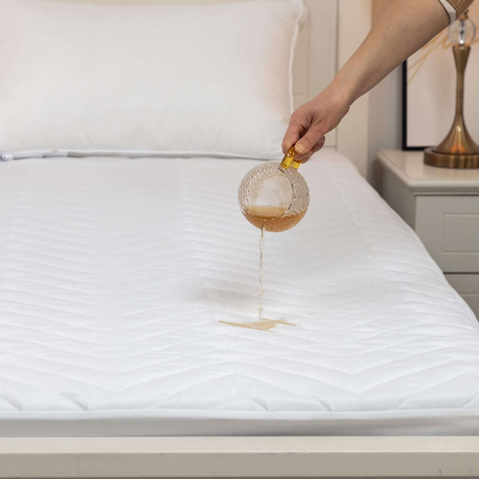 Quilted Waterproof Sleeper Sofa Queen Mattress Protector Pad 60x72 for Pull O... gallery