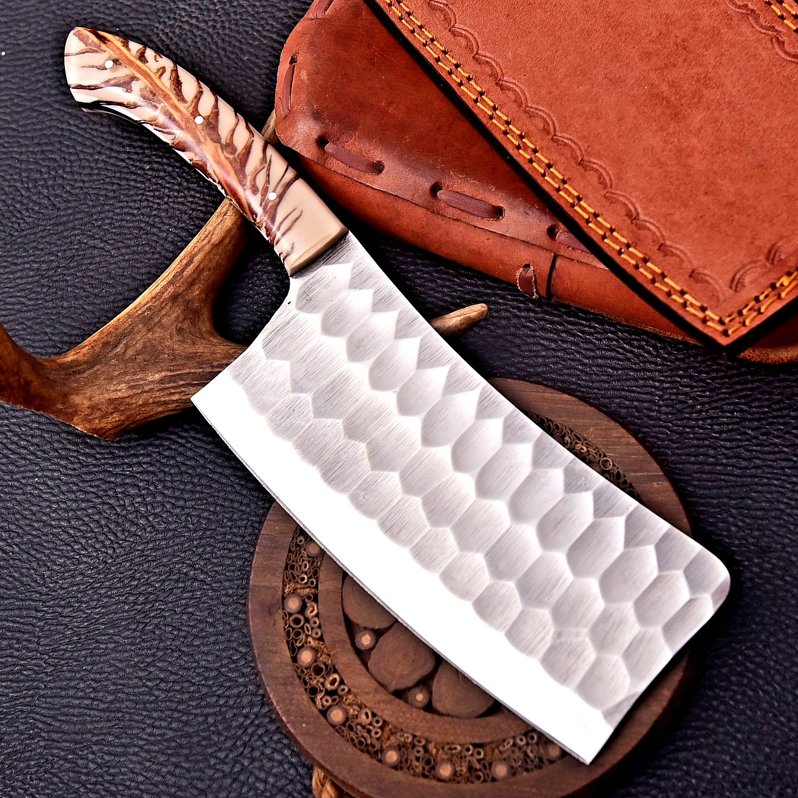 CUSTOM HAND MADE FORGE HIGH CARBON STEEL CLEAVER MEET CHOPPER 2950 gallery