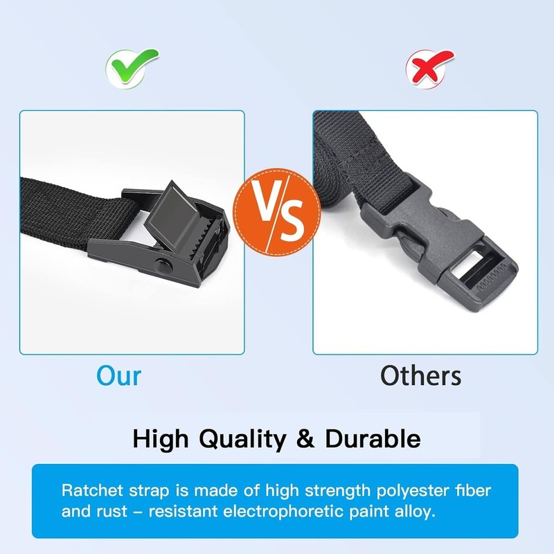 Tie Down Straps Cargo Lashing Straps, Heavy Duty Cam and Cinch Straps3.3' x 1" gallery