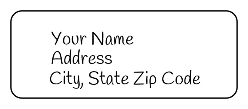 30 Personalized Return Address Labels, Name Tags, Stickers, 2.625" x 1"