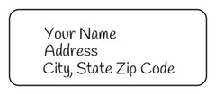 30 Personalized Return Address Labels, Name Tags, Stickers, 2.625″ x 1″