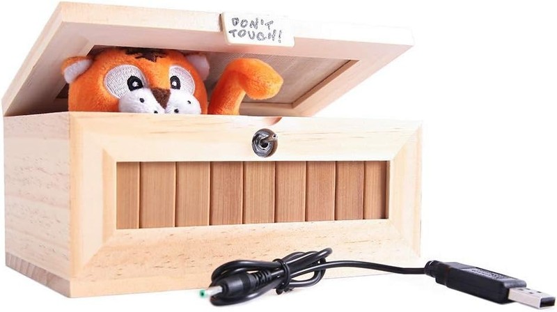 Surprising Useless Box with Adorable Tiger - Rechargeable Fun for All Ages gallery