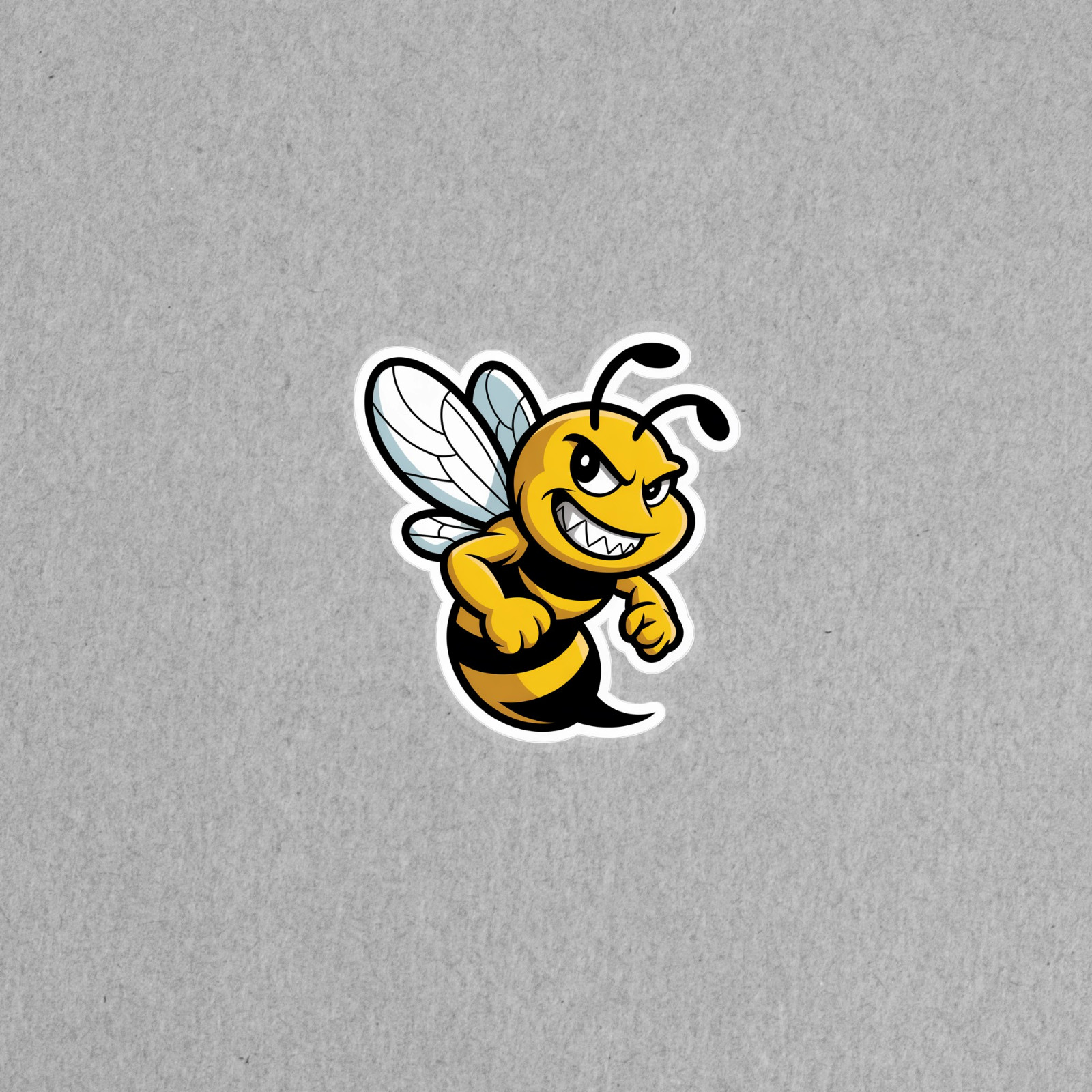 Tough Bee Mascot Vinyl Sticker Decal for Laptops, Water Bottles, Cars #6110 gallery