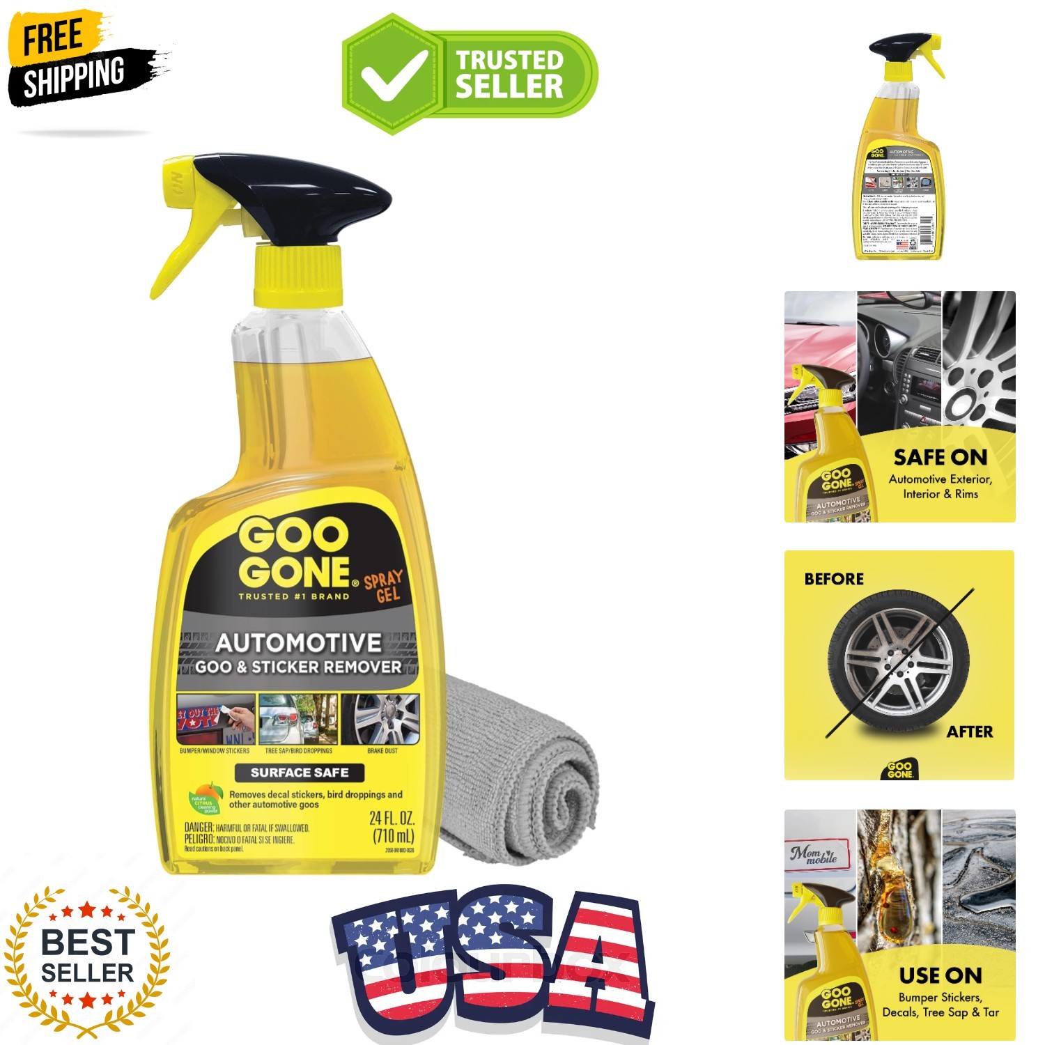 Automotive Adhesive Remover, Goo & Grime Cleaner for Bumper Stickers, Decals,... gallery