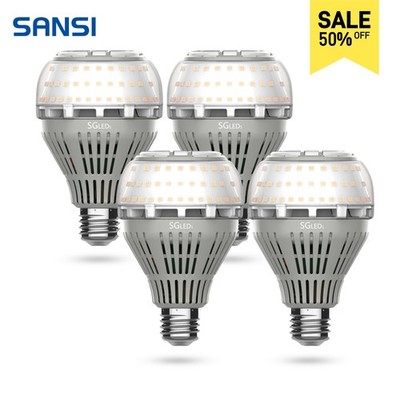 4 Pack Energy Saving LED Light Bulbs 4000lm 250W Equiv. 27W 3000K Warm White E26 gallery