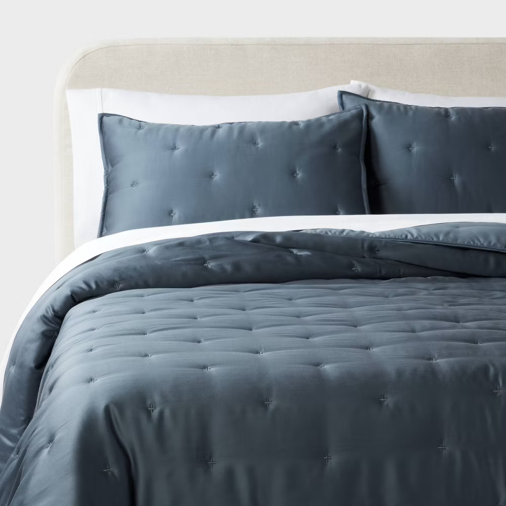 Threshold Lyocell Satin Comforter Set Cooling Breathable Solid gallery