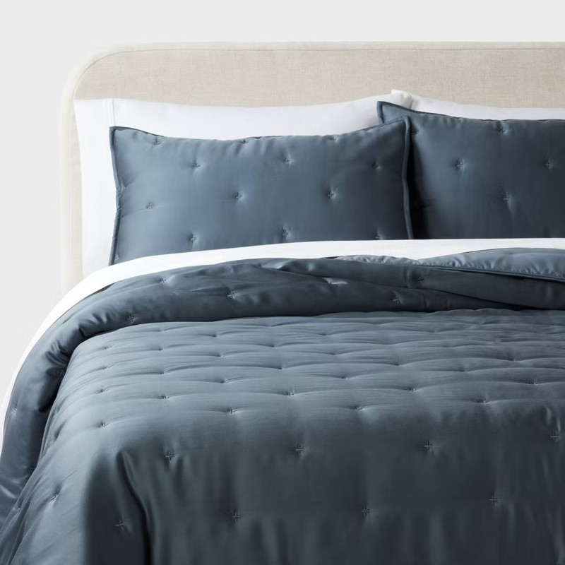Threshold Lyocell Satin Comforter Set Cooling Breathable Solid gallery