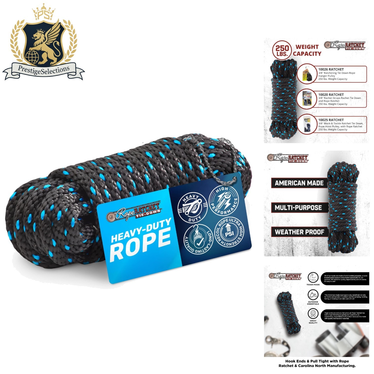 Versatile 50 ft Heavy-Duty Polypropylene Rope - 500 lbs Strength for All Tasks gallery