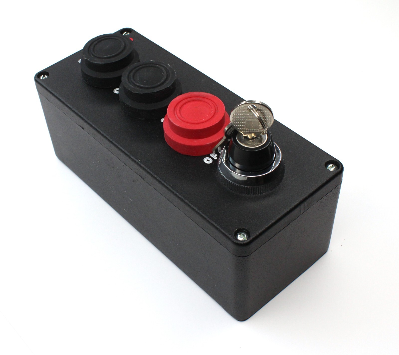 NEMA 4/12 Commercial 3 Button Wall Station with Keyed Lockout, Surface Mounted gallery
