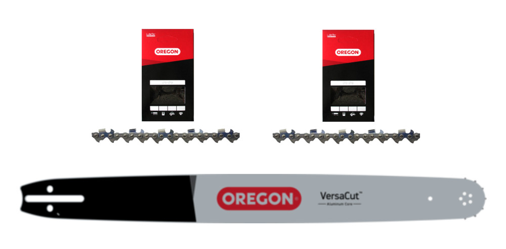 24" Bar & 2x Full Chisel Chains For Dolmar Oregon 240VXLHD009 / 72EXL084G(2)