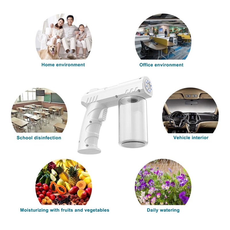 280ML Nano Blue Light Sprayer, Wireless Aftershave Steam USB Disinfection Gun gallery