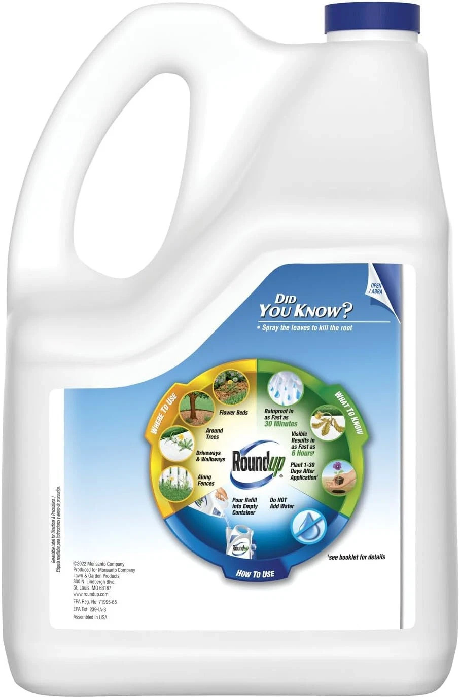 Roundup Weed & Grass Killer₄ Refill, Use in and Around Flower Beds 1.25 gal.... gallery
