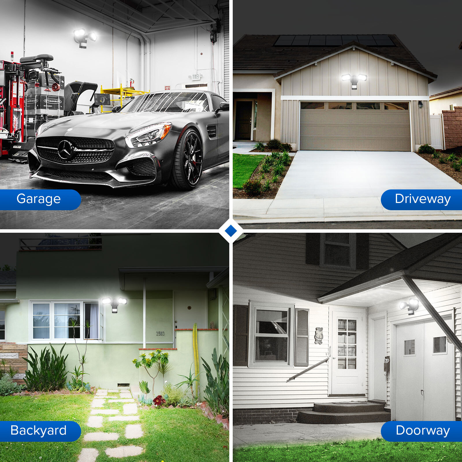 10000LM Outdoor Safety Motion Sensor LED Security Light Wall Mounted gallery
