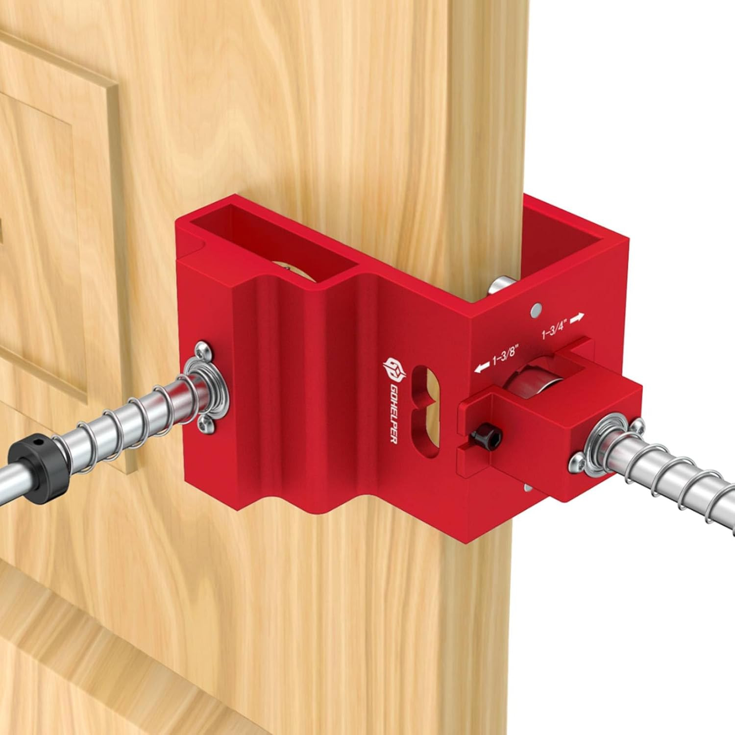 Door Lock Installation Kit for 1-3/8" and 1-3/4" Wooden Doors with Guide Templat gallery