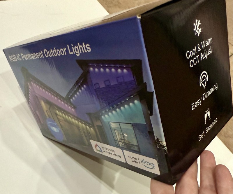 Outdoor String Lights smart speaker, remote voice control New gallery