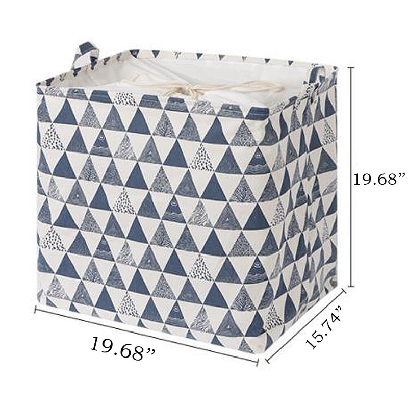 US 100L Rectangular Laundry Basket Handle Drawstring Storage Bin Boxes Organizer gallery