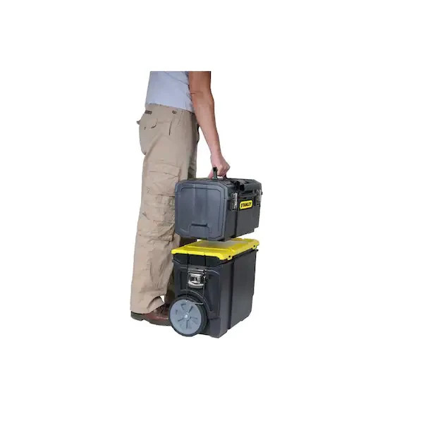 New stanley 3-in-1 rolling tool box organizer portable workshop cart storage Bin gallery