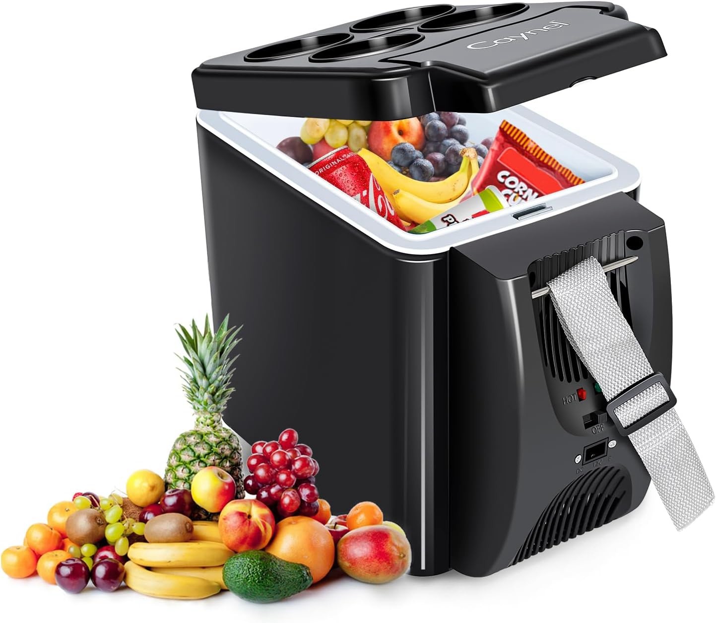 6 Liter Small Fridge Portable Electric Cooler Warmer with 12V DC 6 Quart for Car gallery