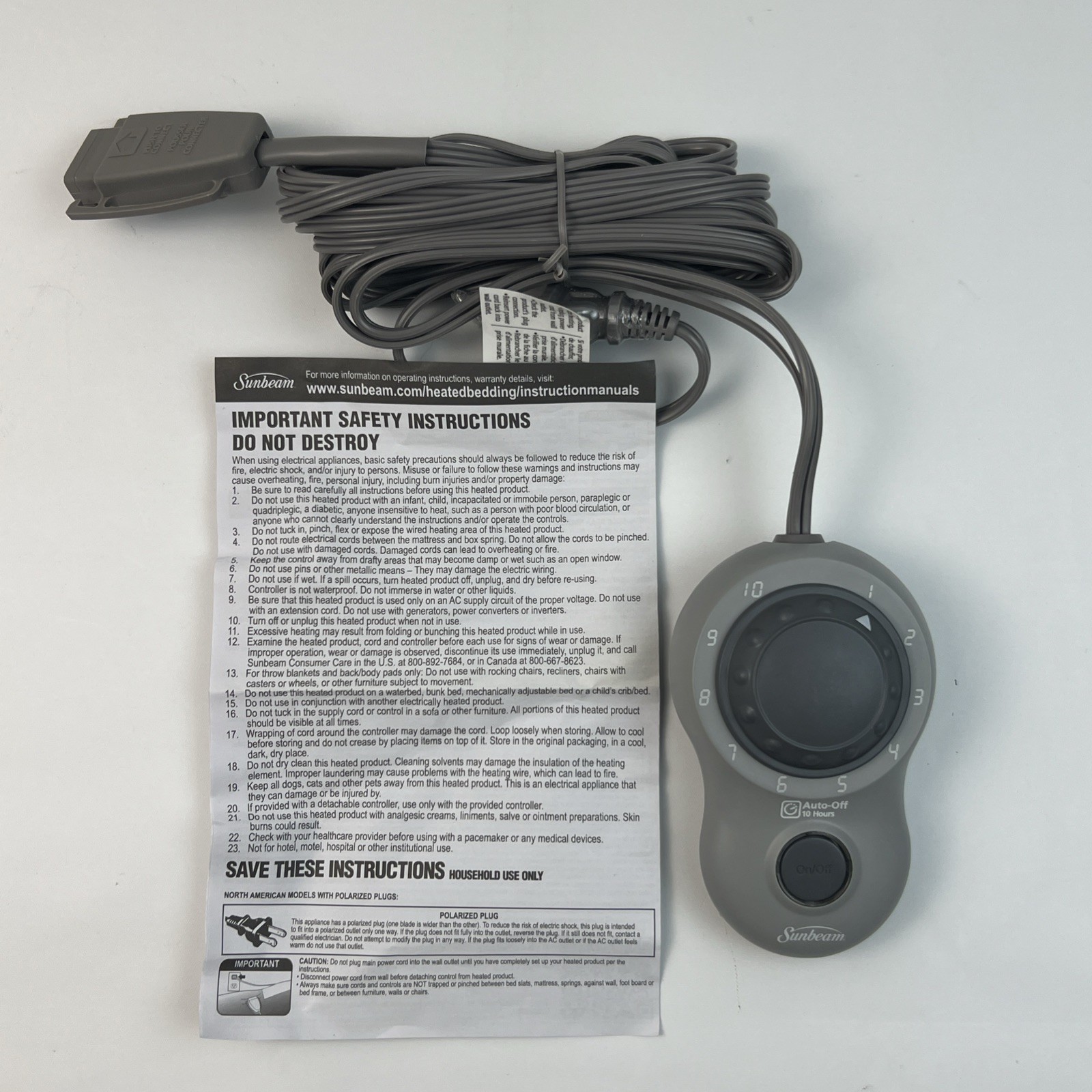 Sunbeam Electric Blanket Control Controller Style S85A Auto Off 10 Hours On Off gallery