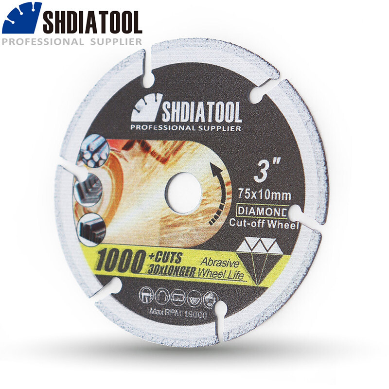 3"/75mm Diamond Cut-off Wheel Cutting Dics For Steel Tube Iron Rebar Saw Blade gallery