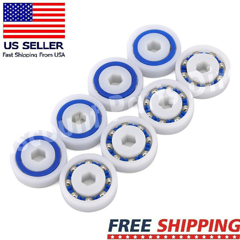 8 Pack Bearing Replacement Wheel For Polaris Pool Cleaner 360 380 9-100-1108 US gallery