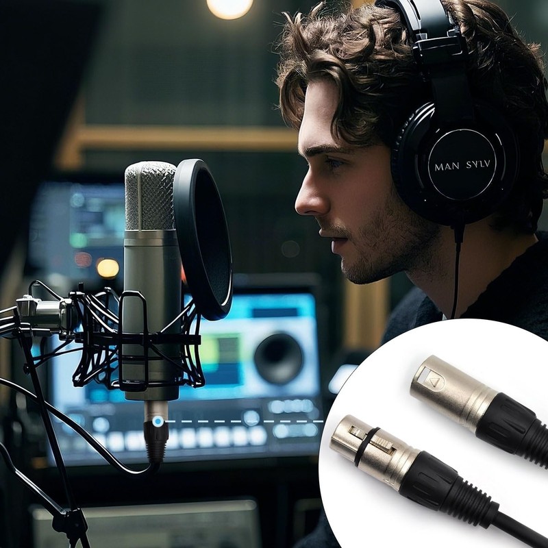 (4-Pack) 50 Foot, XLR Microphone Cable 3-pin XLR Speaker Cable Male to Female... gallery
