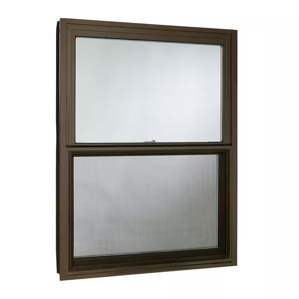 36 In. X 48 In. Brown Double-Pane Low-E Insulated Glass Double Hung Aluminum Poc gallery