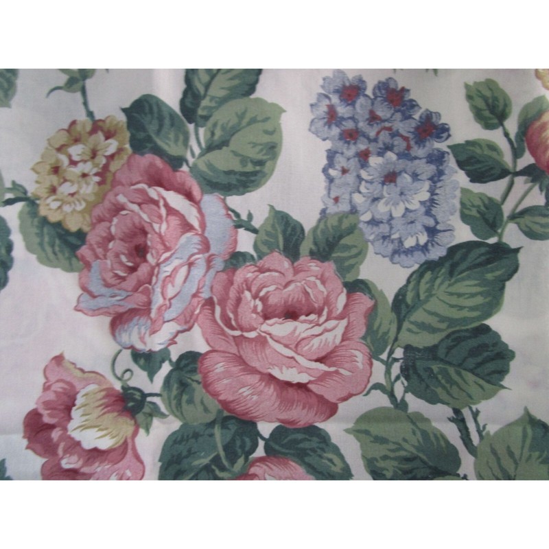 Floral Dan River Pillowcase Polyester Cotton Blend Roses Hydrangeas Standard EUC gallery