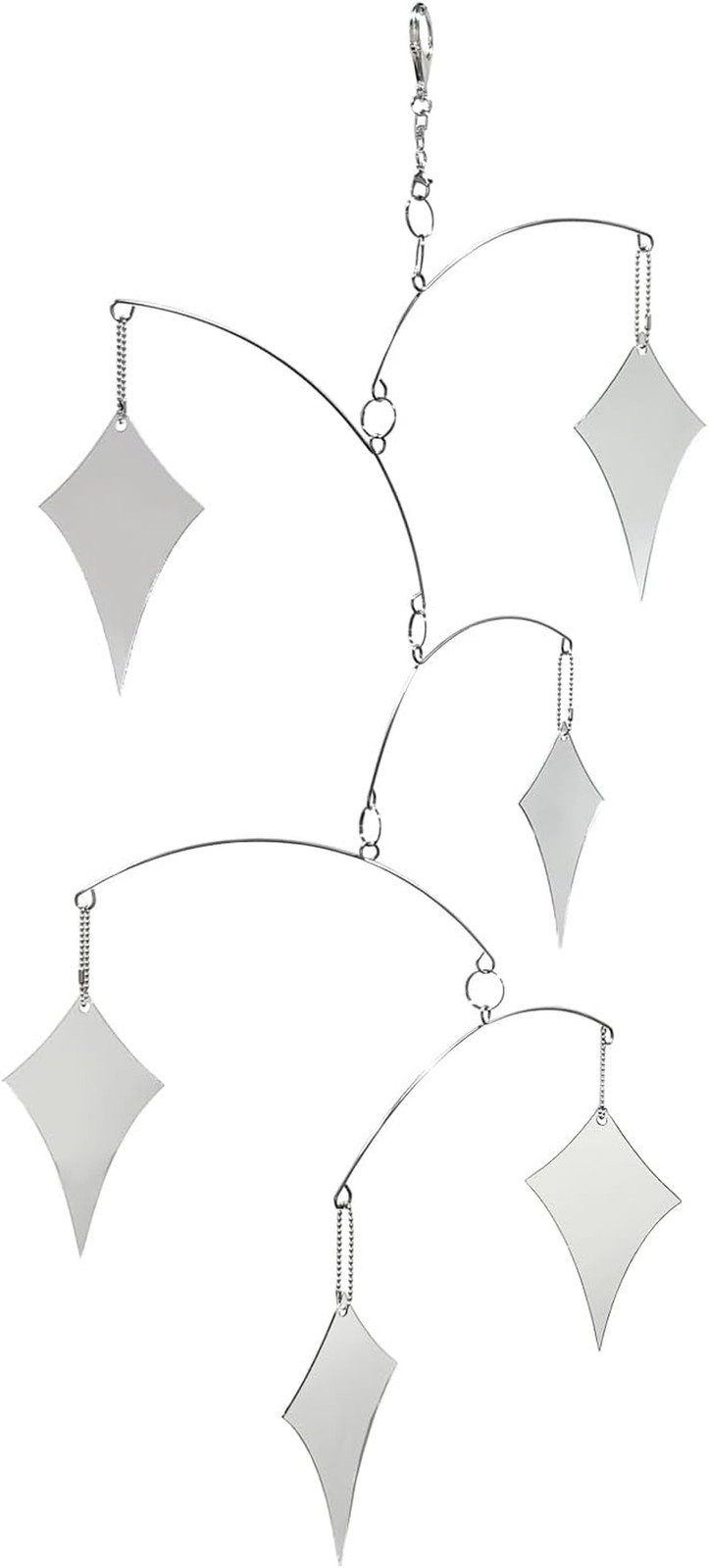 DIY Hanging Mirror Outdoor Mobile, Reflective Garden Decor, Wind-Chime Style De gallery
