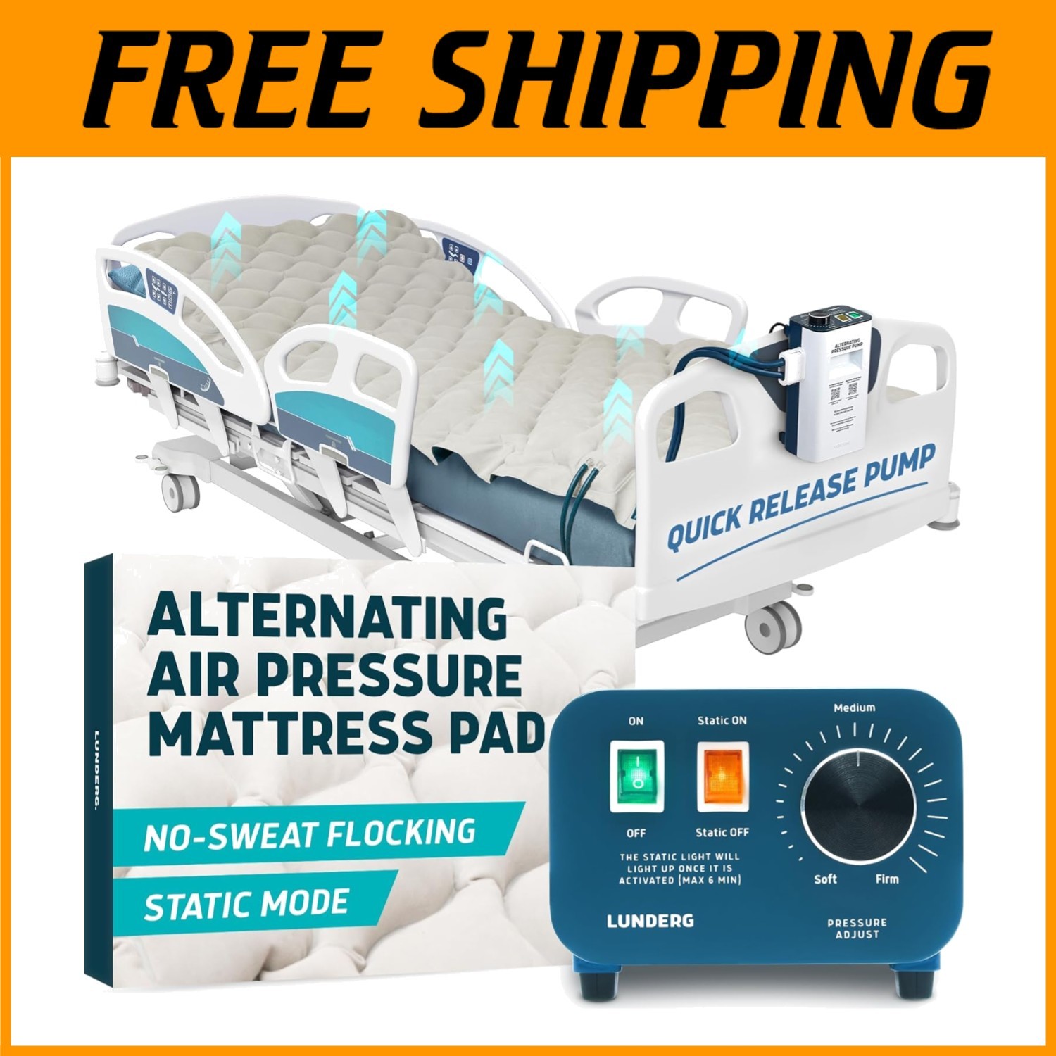 Flocking Air Mattress Topper - Hospital/Home- gallery