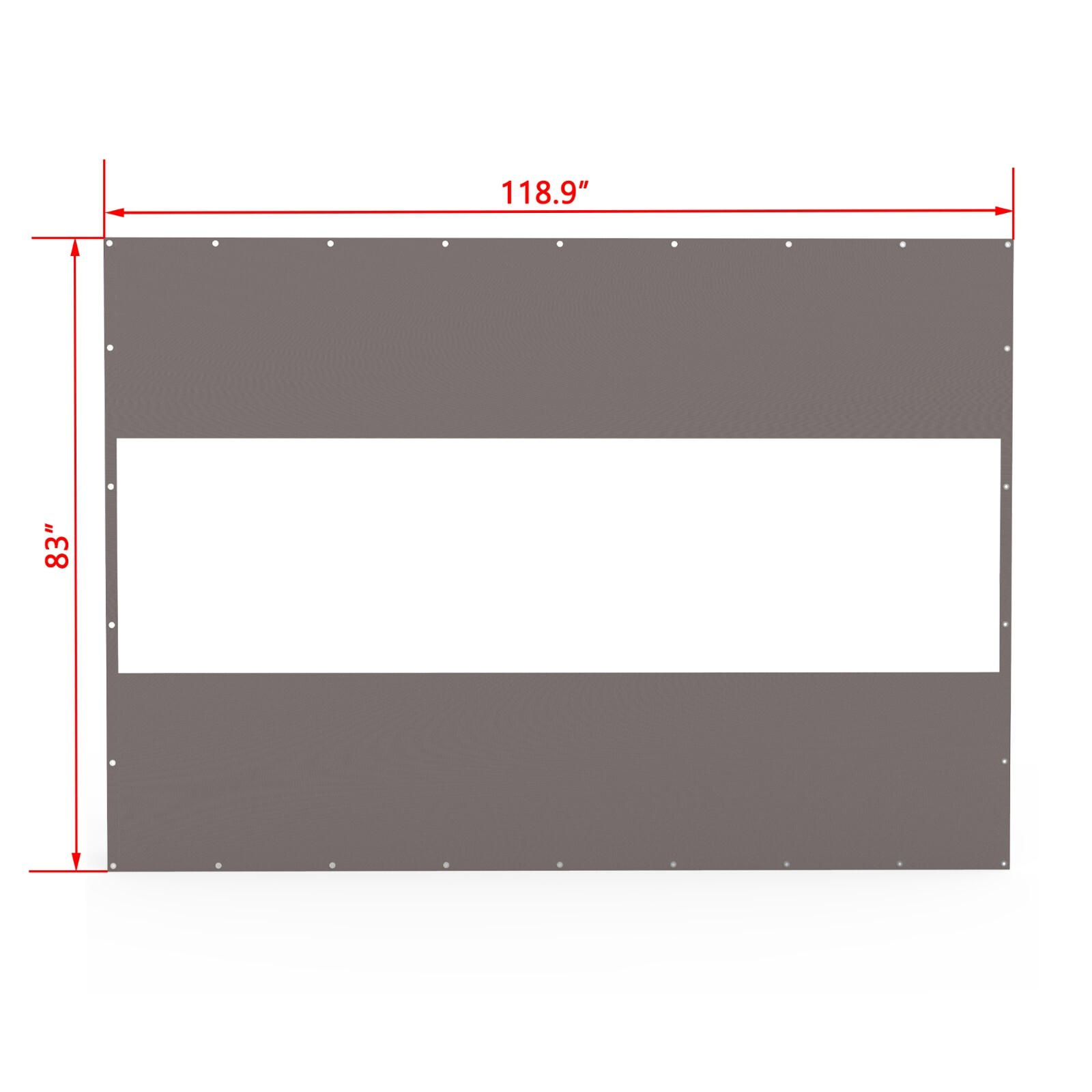 10x7FT Outdoor Translucent Plastic Pravicy Curtains w/Eyelets for Gazebo(Gray) gallery
