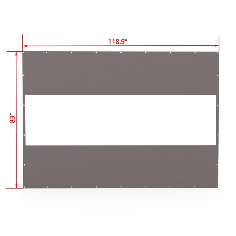10x7FT Outdoor Translucent Plastic Pravicy Curtains w/Eyelets for Gazebo(Gray) gallery