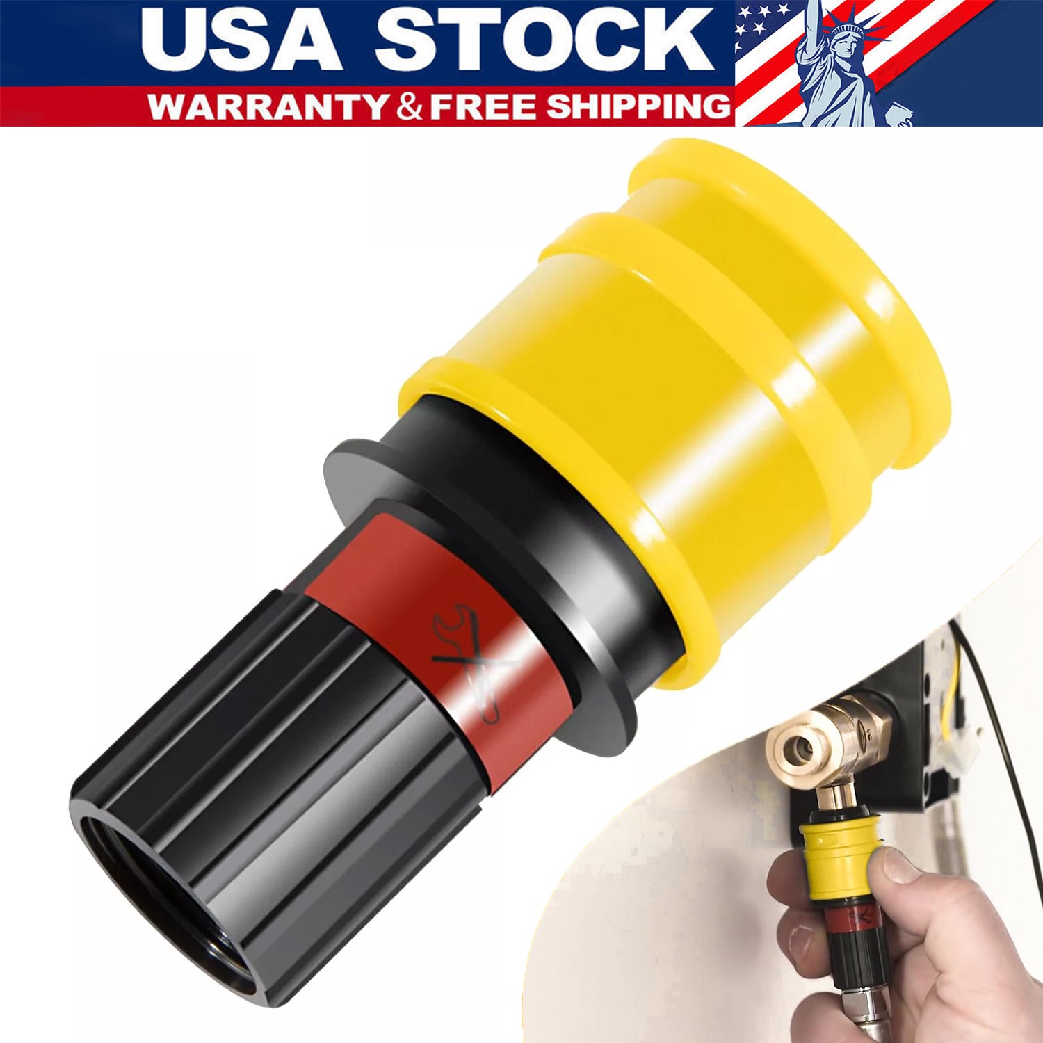 Replace for Grohe 1/2" 2.2 GPM Quick Connect Coupling 46138000 for Various Pipes gallery