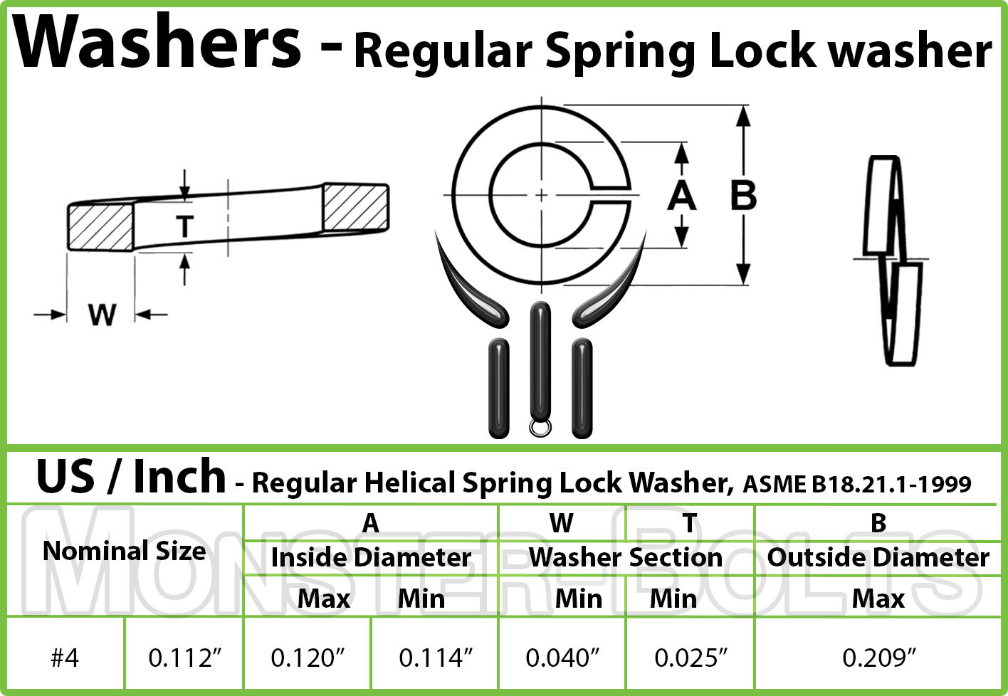 Medium Split Lock Washers, Steel w/ Black Oxide, #2 #4 #6 #8 #10 1/4" 5/16" US gallery