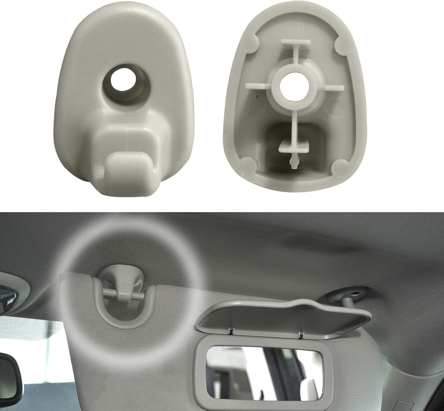 2Pcs Car Sun Visor Clip, Compatible With Jeep Liberty 2005-2012 and Dodge Nitro gallery