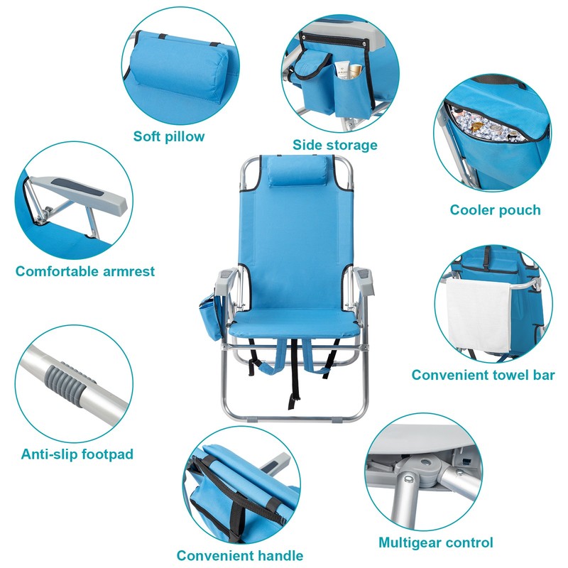 Backpack Beach Chair Adjustable high Beach Lounge Chairs gallery