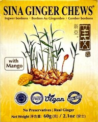 Sina Ginger Chews Candy with Mango 2 oz ~03/26/2026