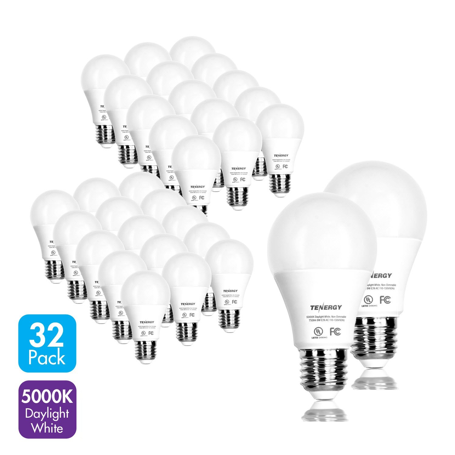 Tenergy 9W LED Bulb 5000K (Daylight White) 32pcs gallery